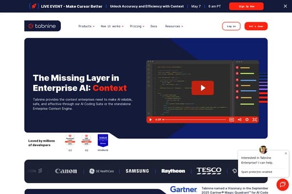 Tabnine screenshot