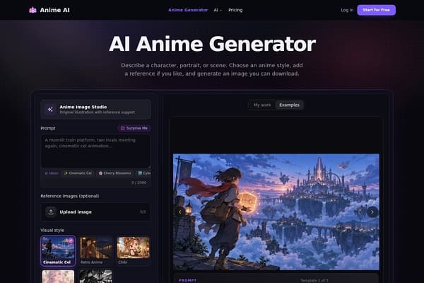 AI Anime Generator preview