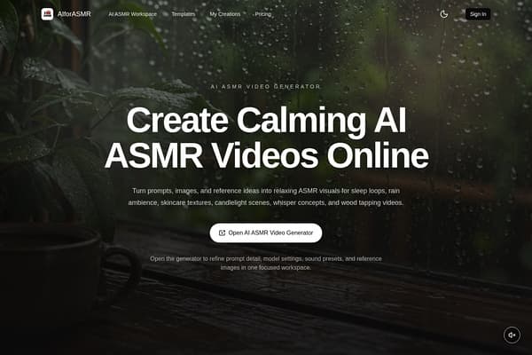 AI ASMR Video Generator screenshot