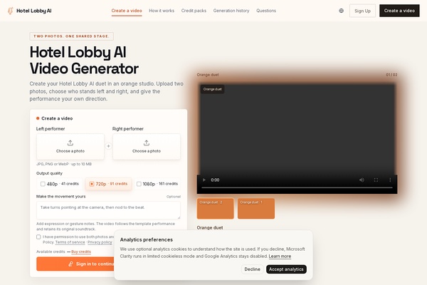 Hotel Lobby AI Video Generator preview