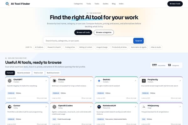 AI Tool Finder screenshot