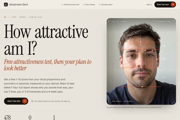 AI Attractiveness Test screenshot