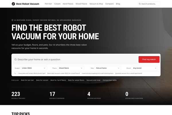 Best Robot Vacuum screenshot
