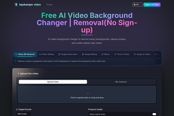 bgchanger.video screenshot