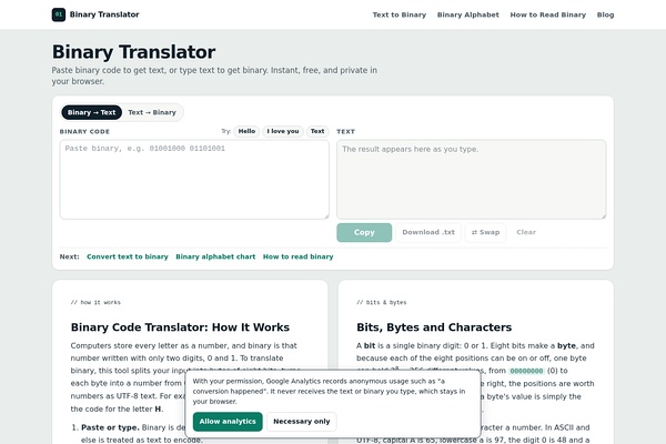 Binary Translator preview