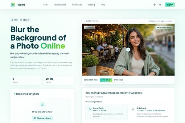 Blur Background Online preview