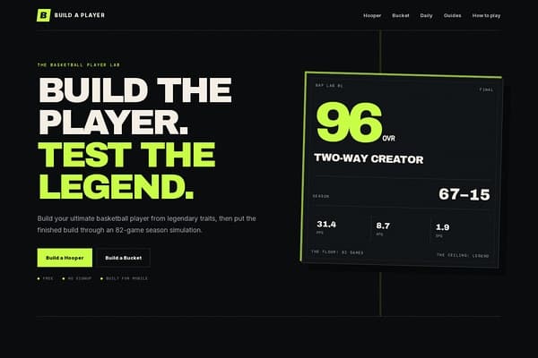 Build A Player screenshot