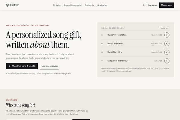 Cantesse screenshot