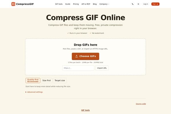 Compress GIF Online screenshot