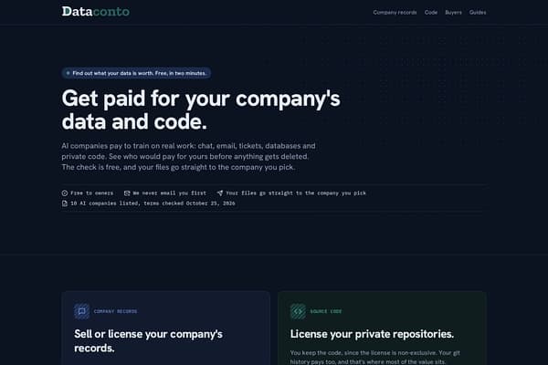 Dataconto screenshot