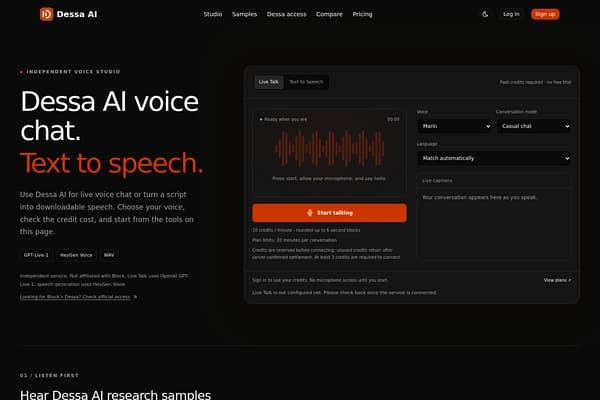 Dessa AI screenshot