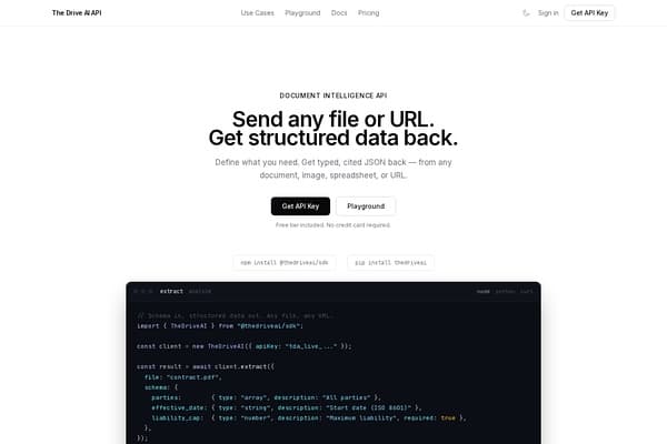 The Drive AI API preview