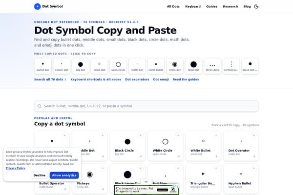 Dot Symbol screenshot