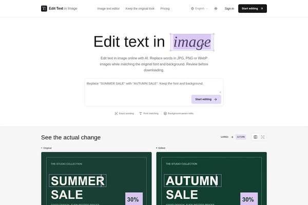 Edit Text in Image Pro screenshot