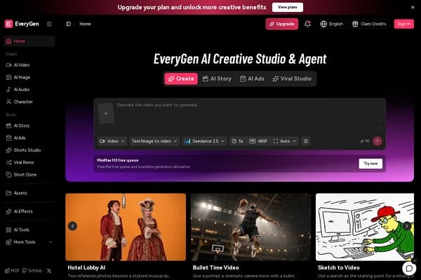 EveryGen AI Video Generator & Creative Studio preview