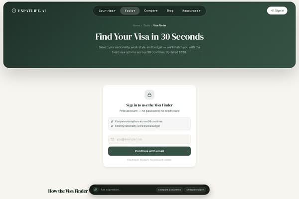 Visa Finder preview