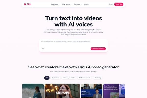 Fliki preview