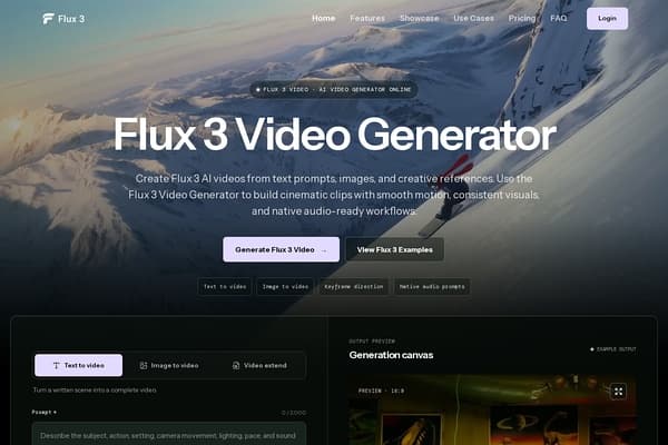 Flux 3 Video Generator screenshot