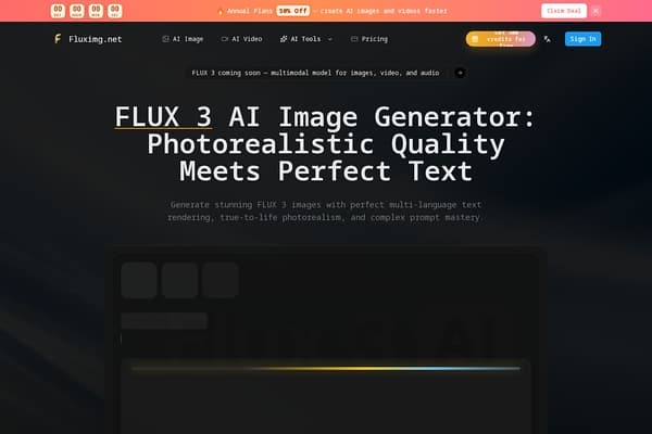 FLUX 3 AI Image Generator preview