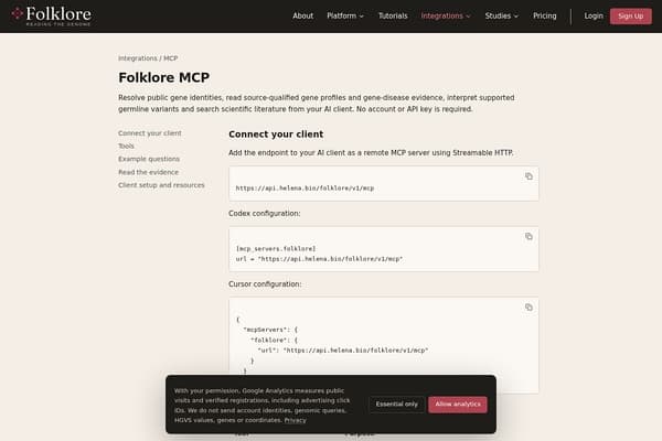 Folklore MCP screenshot