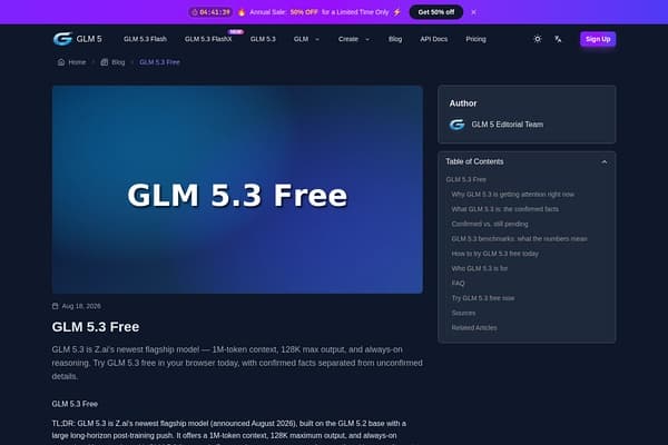 GLM 5.3 screenshot