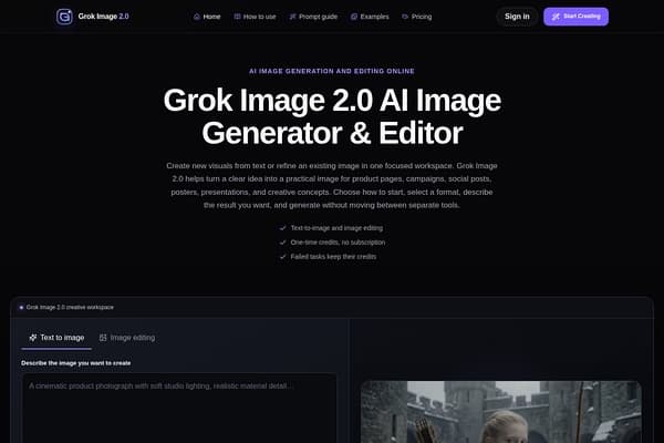 Grok Image 2.0 screenshot