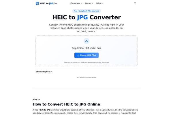 HEIC to JPG Converter screenshot