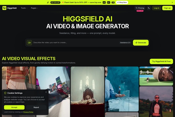Higgsfield AI screenshot