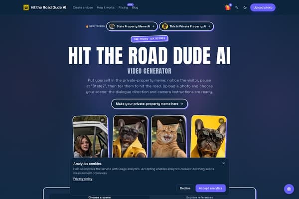 Hit the Road Dude AI Video Generator screenshot