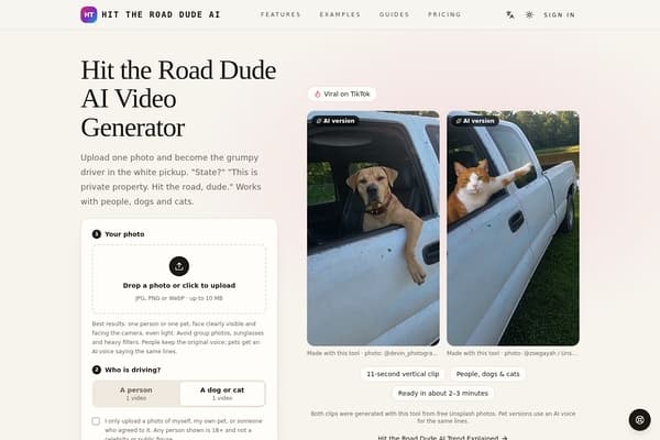 Hit the Road Dude AI preview