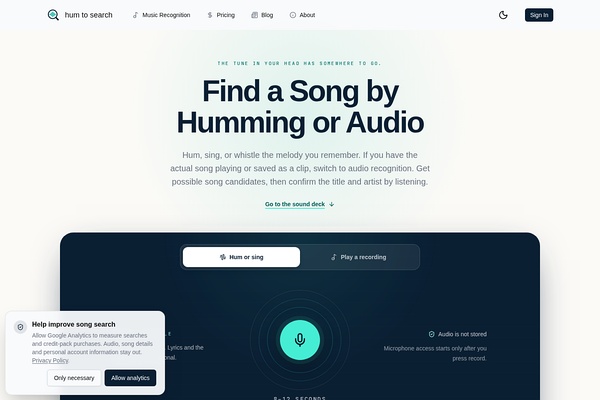 Hum to Search & Music Identifier preview