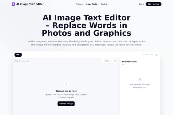 Image Text Editor Online preview