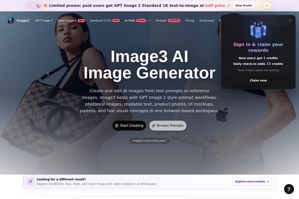 Image3 AI Image Generator & Photo Editor screenshot