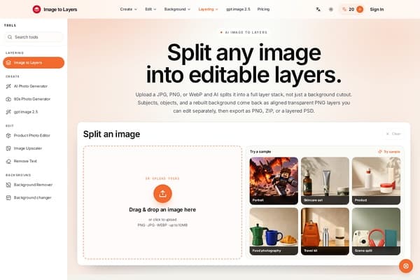 Image to Layers AI screenshot