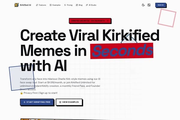 Kirkified AI screenshot
