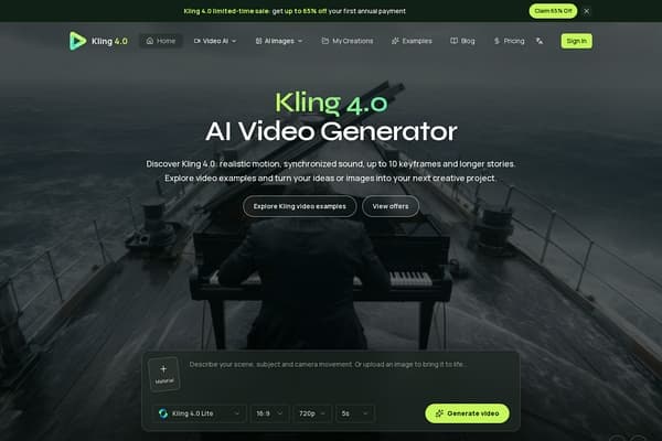 Kling 4.0 AI Video Generator screenshot