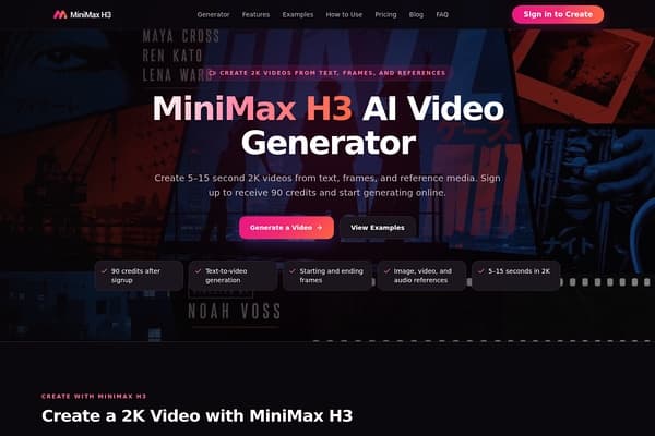 MiniMax H3 screenshot
