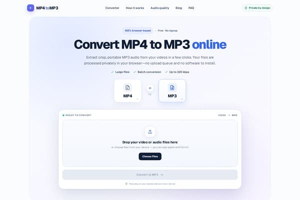 MP4 to MP3 Converter screenshot