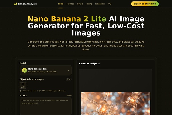 Nano Banana 2 Lite screenshot