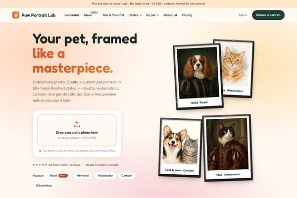 Paw Portrait Lab preview