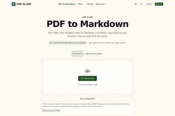 PDF to MD preview