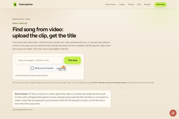 ReelSongFinder screenshot