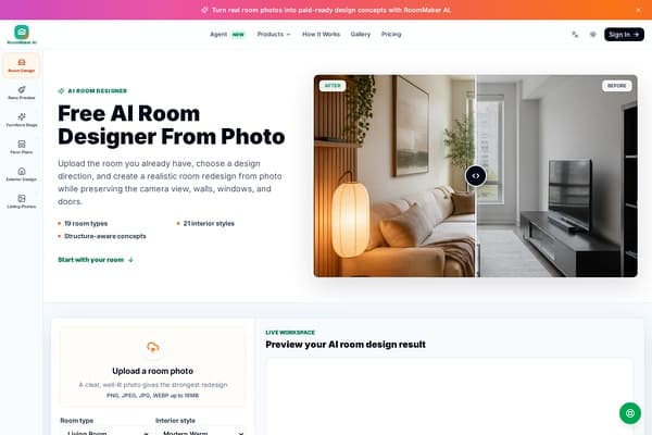RoomMaker AI preview