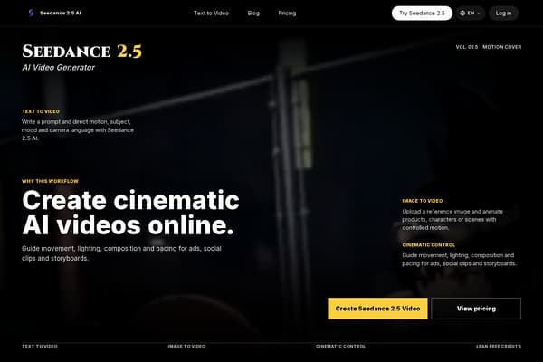 Seedance 2.5 AI screenshot