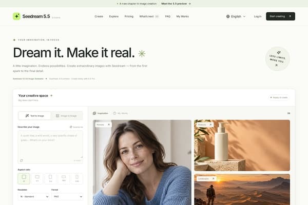 Seedream 5.5 AI Image Generator screenshot