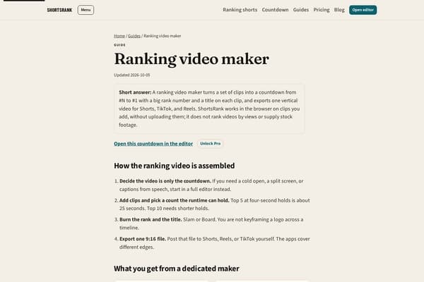 Ranking Video Maker preview