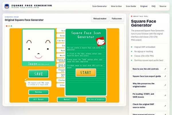 Square Face Generator preview
