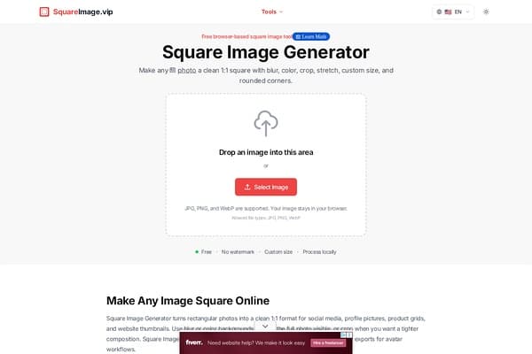 Square Image Generator screenshot