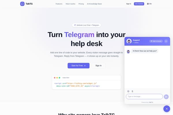 TalkTG screenshot