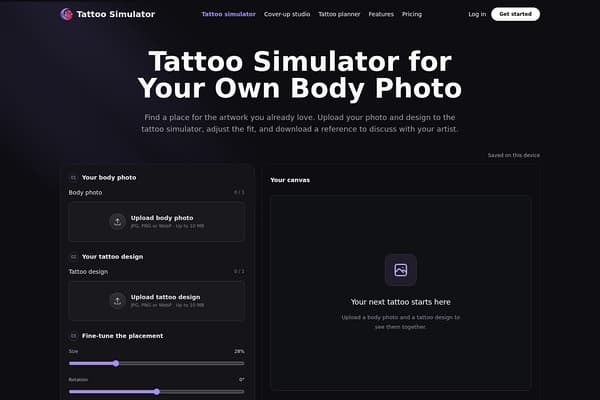 Tattoo Simulator screenshot
